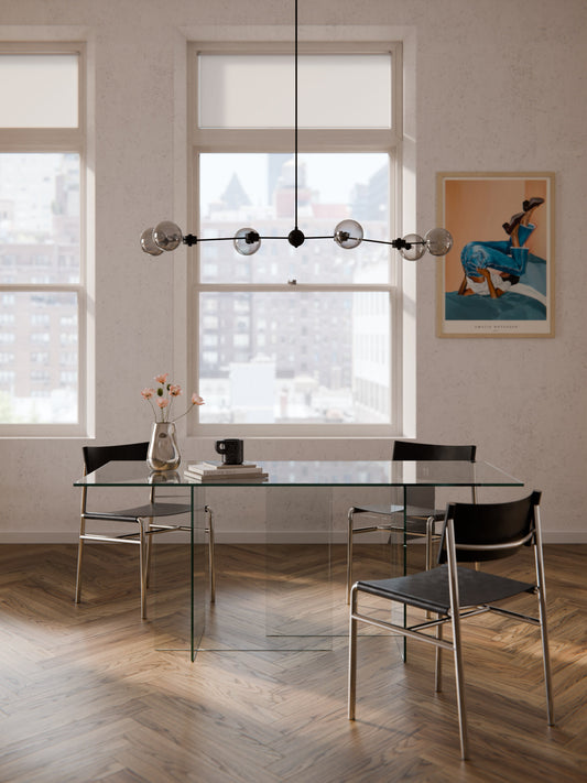 Draggery Anouk Dining Table Made of Glass, 180 x 90 cm