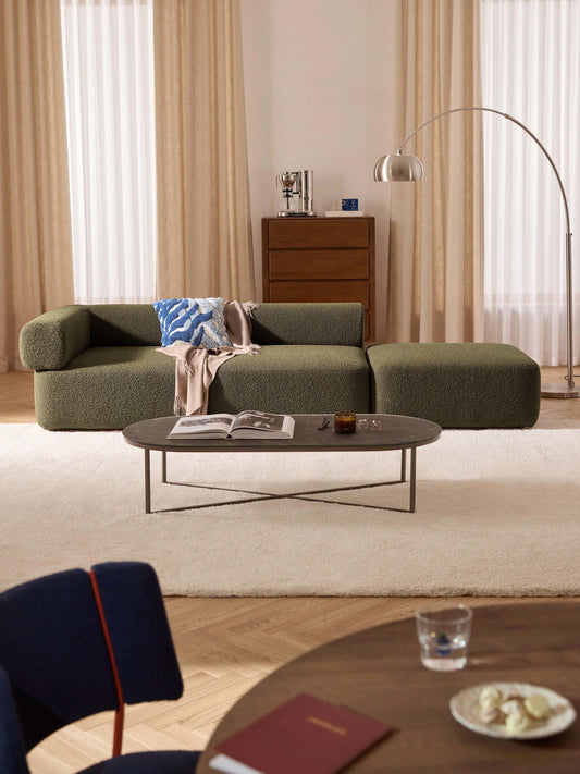 Draggery Anton Modular Ottoman with Bouclé Cover