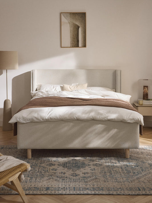 Draggery Arche Bed, Upholstered, with Drawers