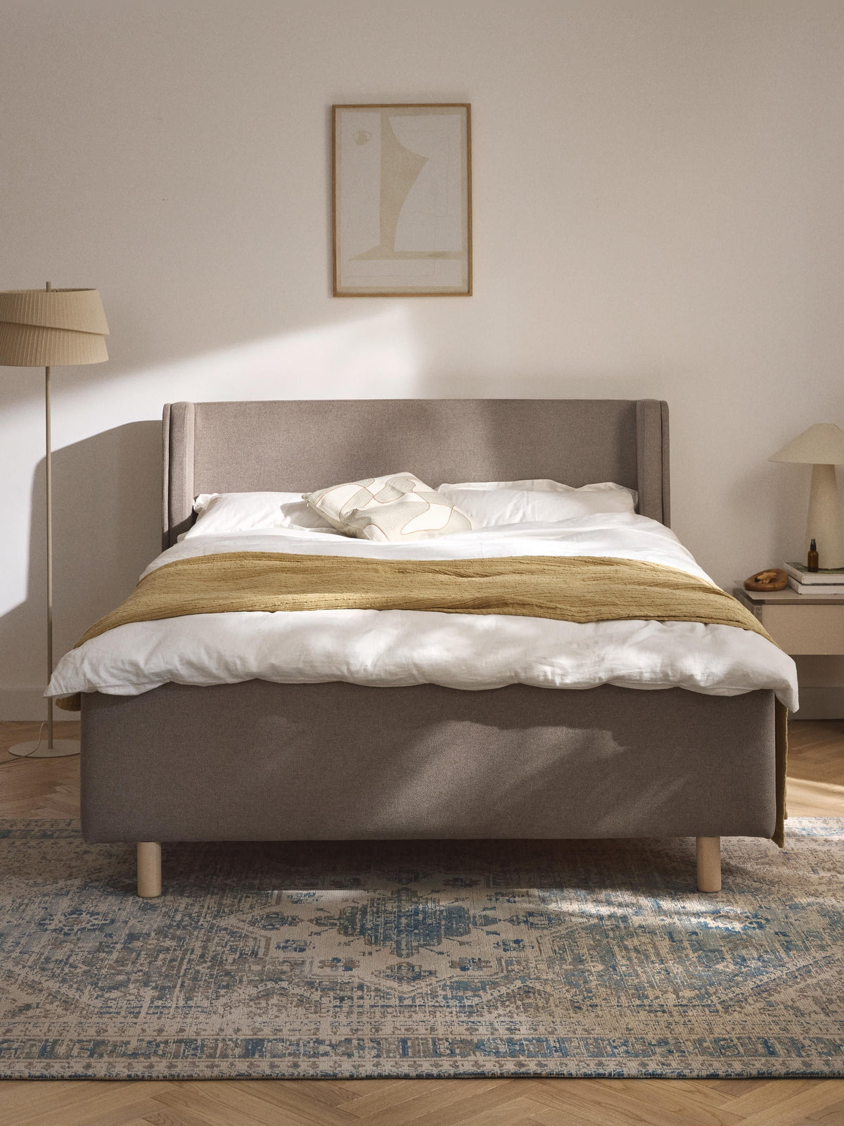 Draggery Arche Bed, Upholstered, with Drawers