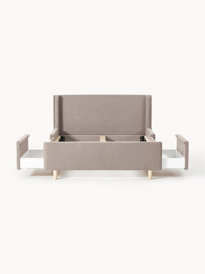Draggery Arche Bed, Upholstered, with Drawers