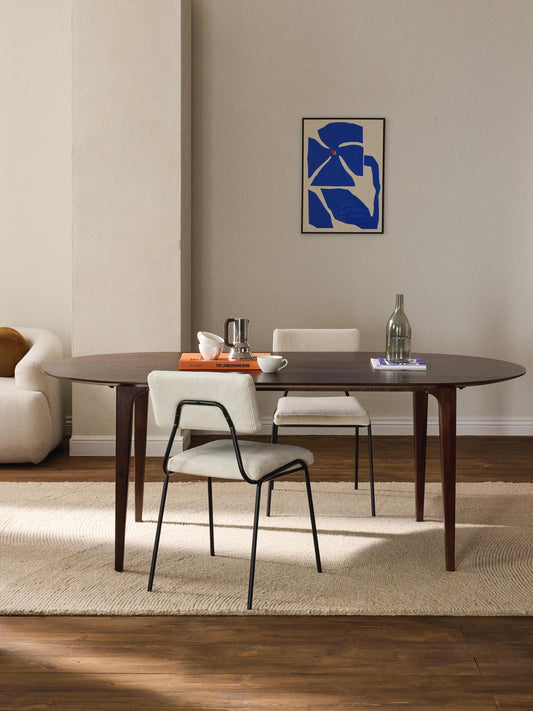 Draggery Archie Mango Wood Dining Table, Oval, 200 x 100 cm
