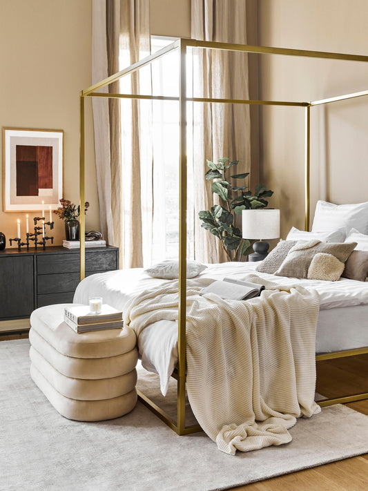 Draggery Belle Metal Bed Frame, Four-Poster