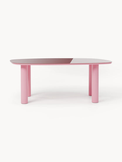 Draggery Beni Dining Table, Organic with Glass Top, 200 x 110 cm