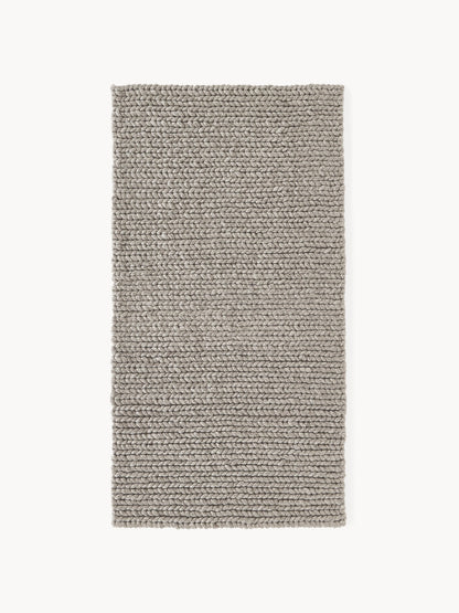 Draggery Bruna Wool Rug with Braided Texture, Made by Hand