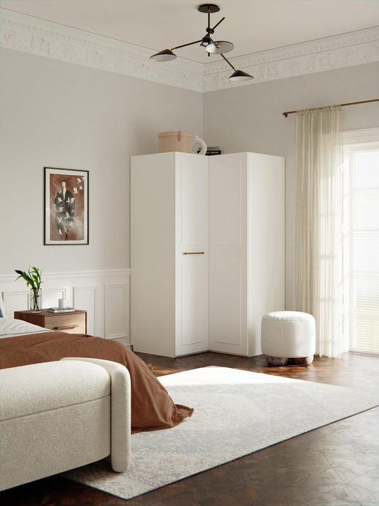 Draggery Charlotte Modular Wardrobe, Corner, 115 cm Wide