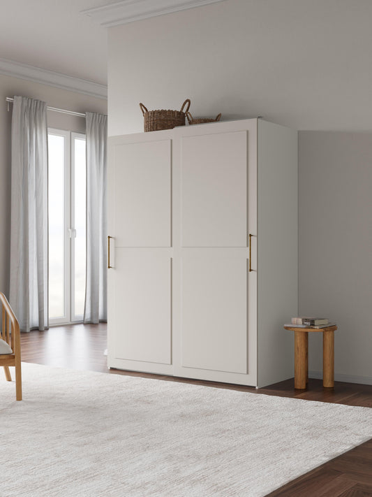Draggery Charlotte Wardrobe, Modular, Sliding-Door, 150 cm Wide, in Various Sizes