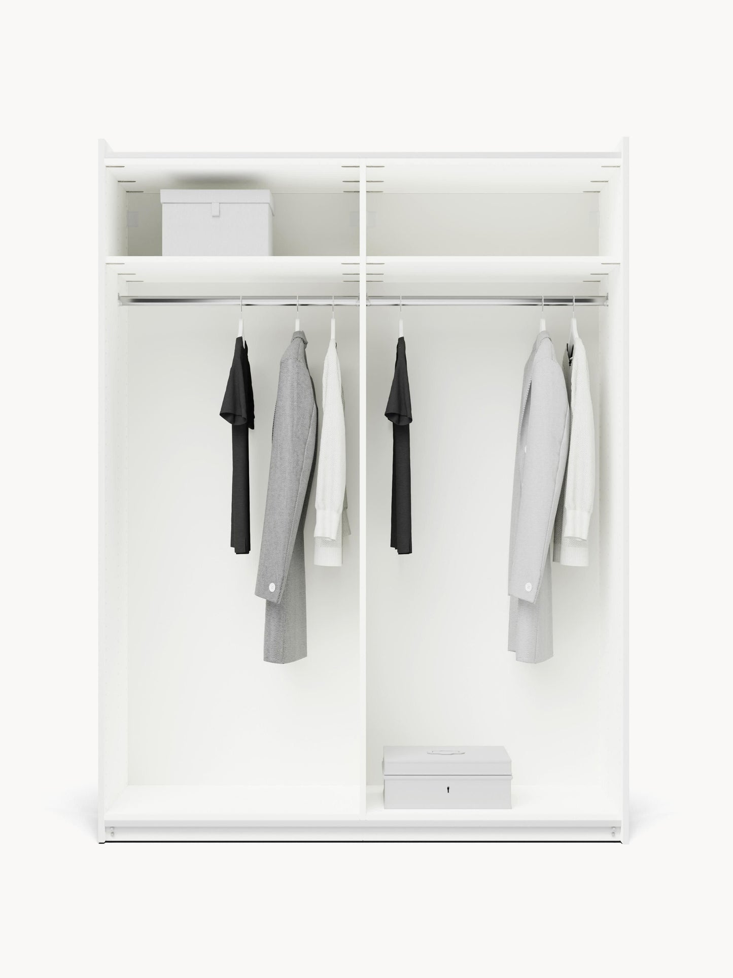 Draggery Charlotte Wardrobe, Modular, Sliding-Door, 150 cm Wide, in Various Sizes