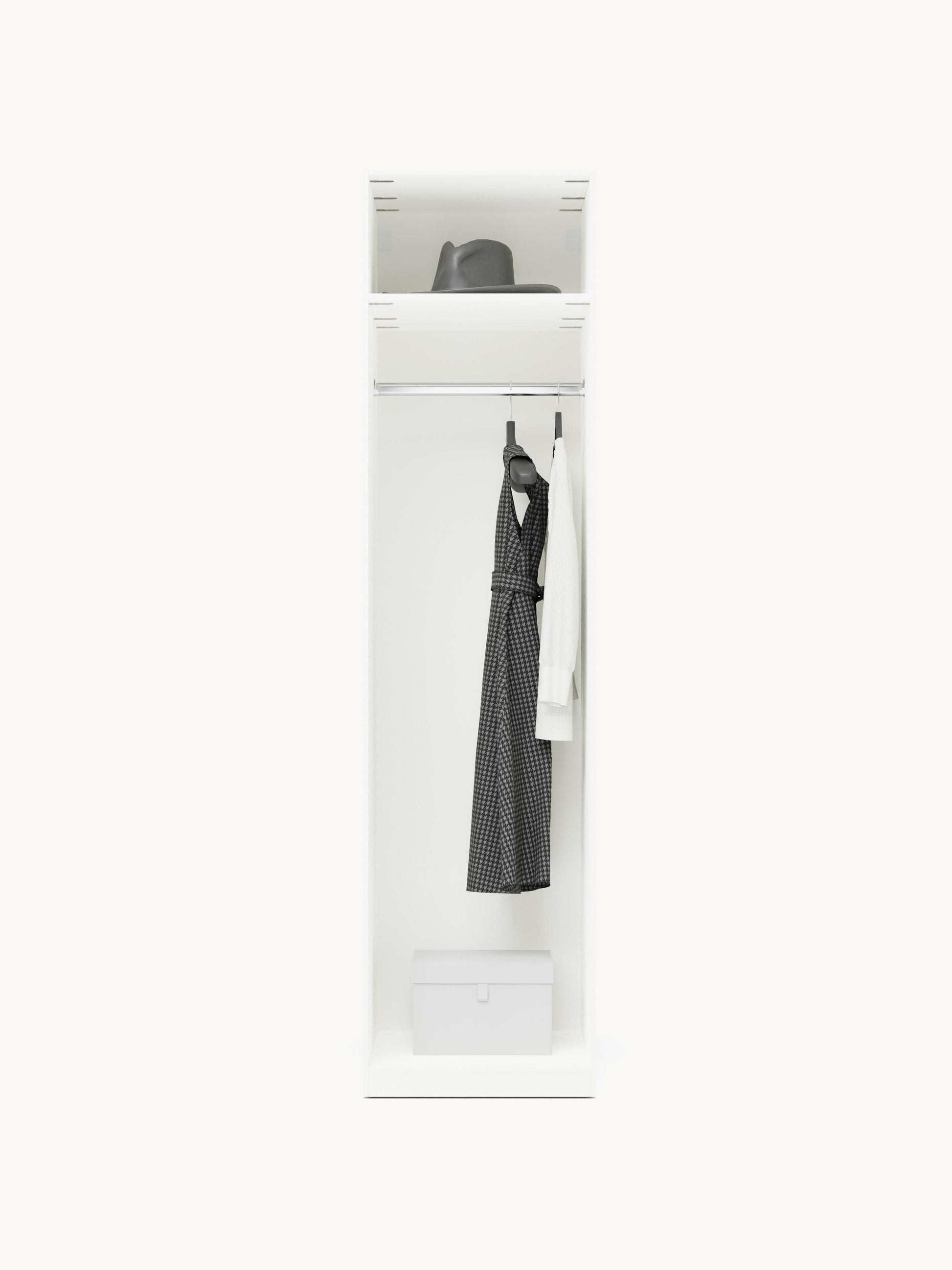 Draggery Charlotte Wardrobe with Hinged Doors, Modular, 50 cm Wide, in Various Sizes