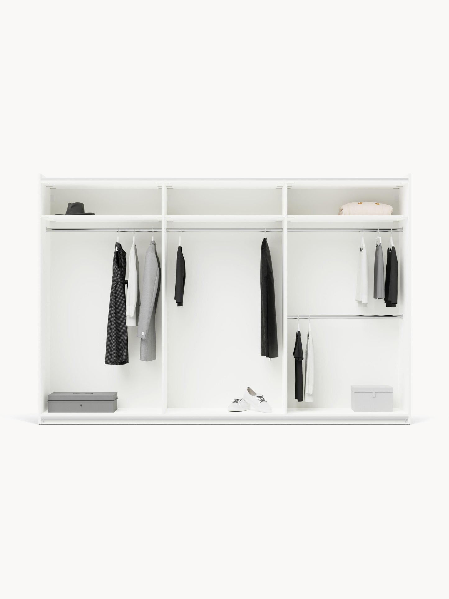 Draggery Charlotte Wardrobe with Sliding Doors, Modular, 300 cm Wide, in Various Sizes