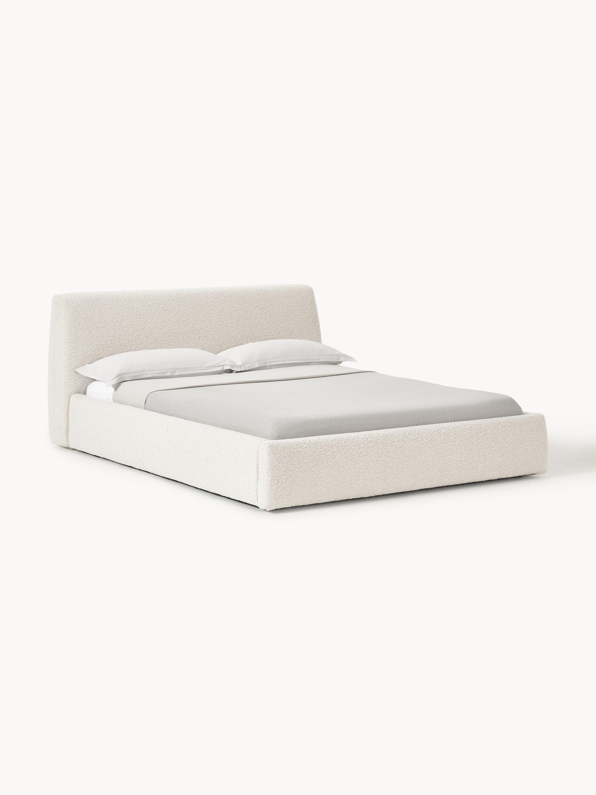 Draggery Cloud Bed with Bouclé Upholstery