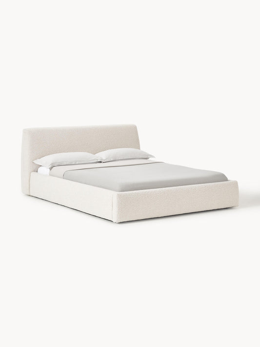 Draggery Cloud Bed with Bouclé Upholstery