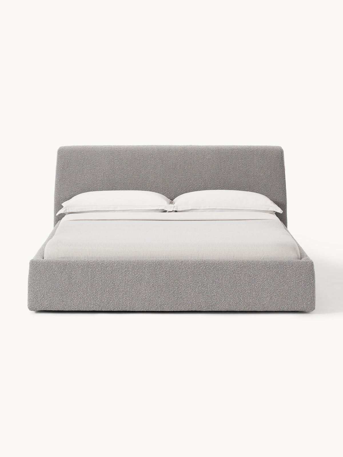Draggery Cloud Bed with Bouclé Upholstery