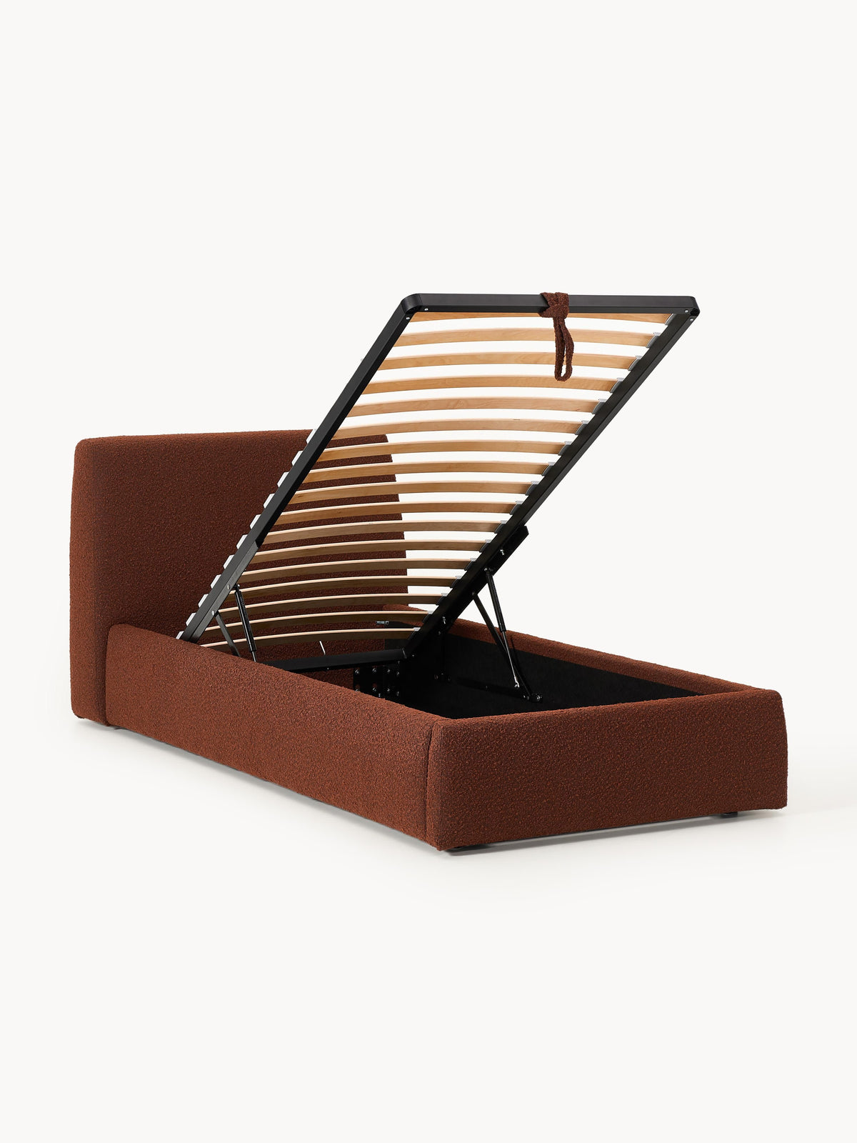 Draggery Cloud Single Bed in Bouclé with Storage