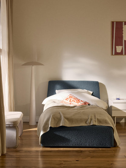 Draggery Cloud Single Bed in Bouclé with Storage