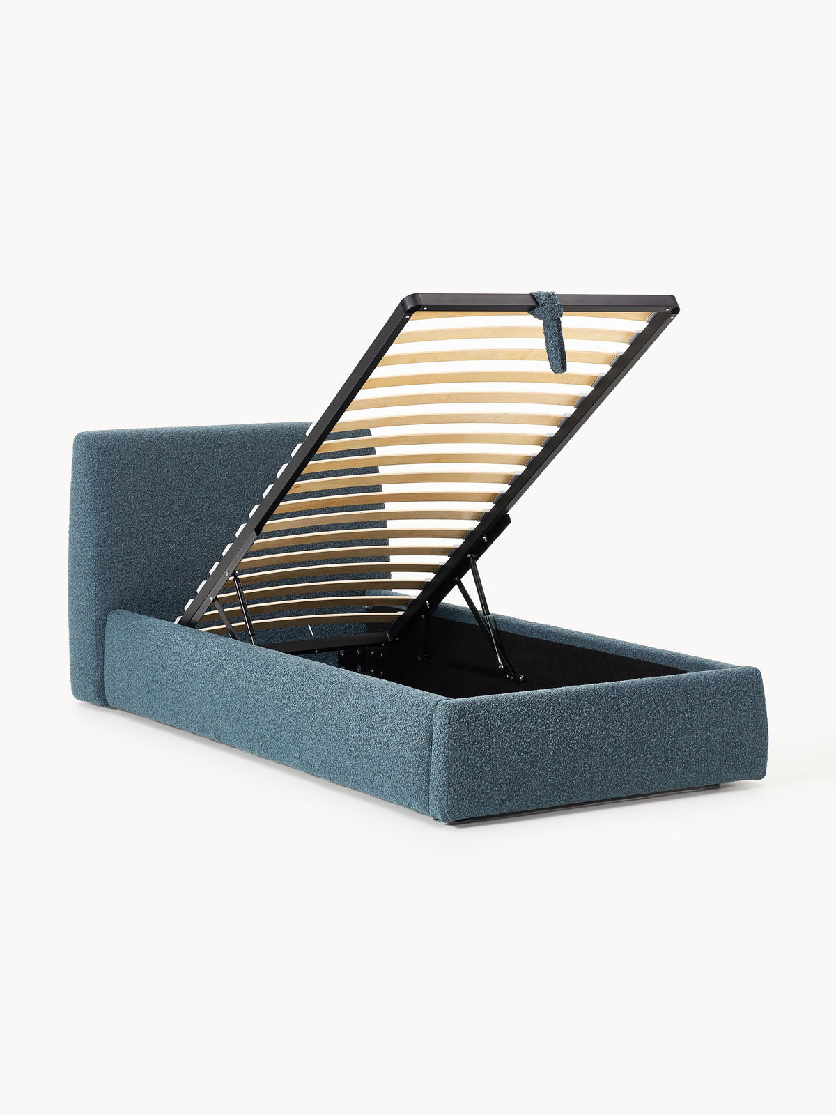 Draggery Cloud Single Bed in Bouclé with Storage