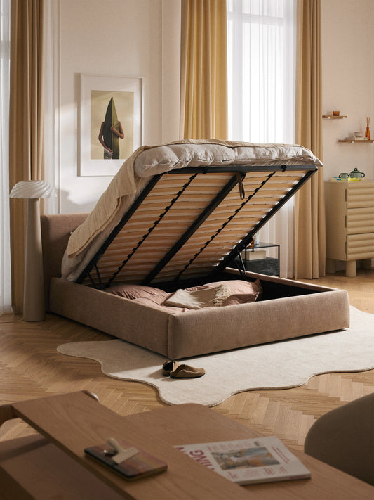 Draggery Cloud Upholstered Bed Frame with Storage