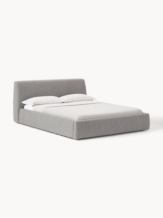 Draggery Cloud Upholstered Bed with Storage, Bouclé