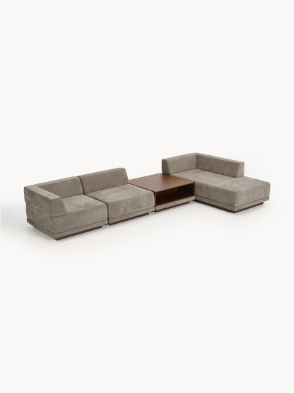 Draggery Colin Modular Corner Sofa with Coffee Table, 4-Seater