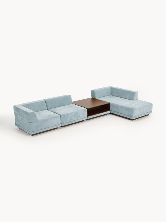 Draggery Colin Modular Corner Sofa with Coffee Table, 4-Seater