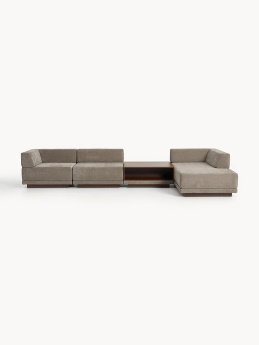 Draggery Colin Modular Corner Sofa with Coffee Table, 4-Seater
