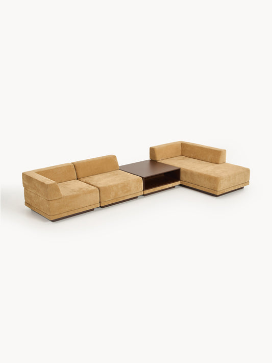 Draggery Colin Modular Corner Sofa with Coffee Table, 4-Seater