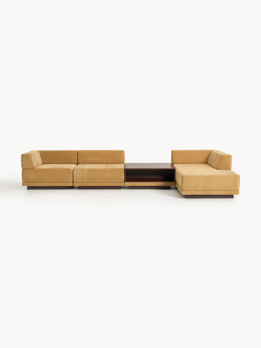 Draggery Colin Modular Corner Sofa with Coffee Table, 4-Seater