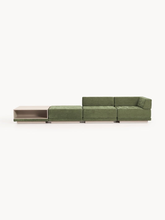 Draggery Colin Modular Sofa with Coffee Table & Ottoman, 4-Seater