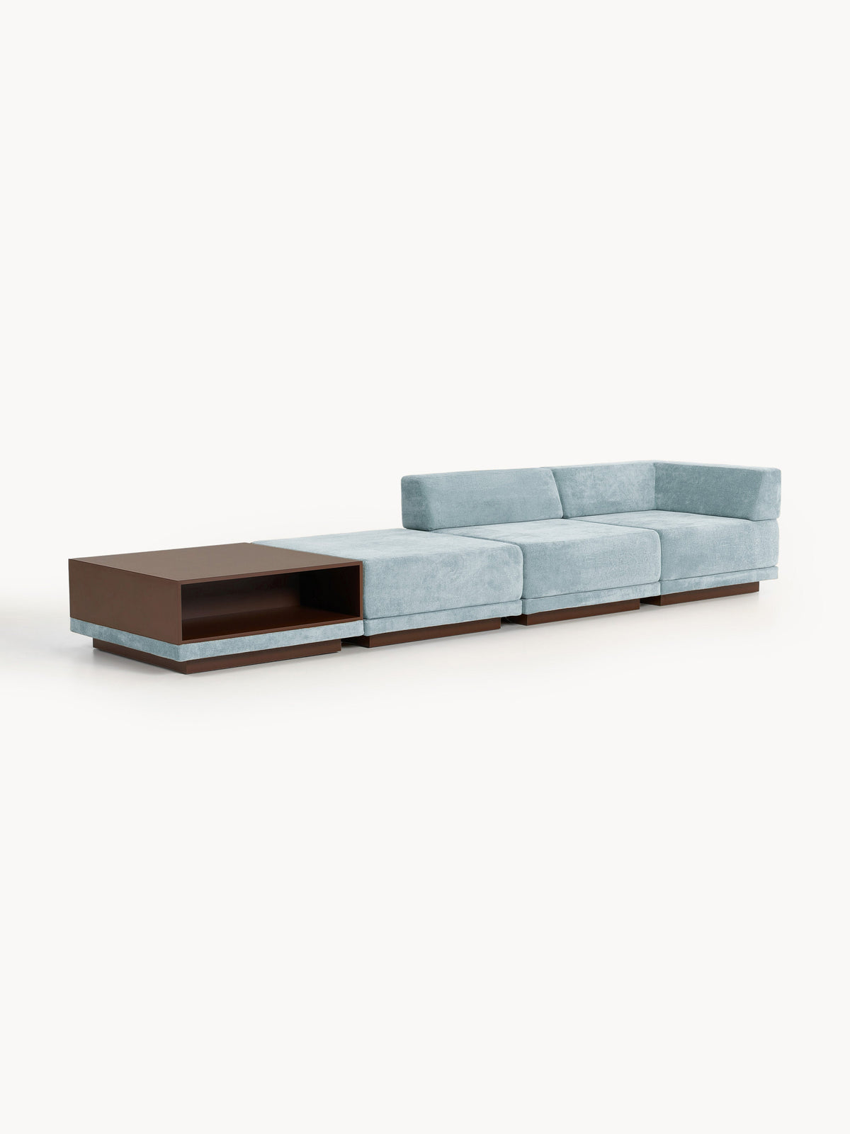 Draggery Colin Modular Sofa with Coffee Table & Ottoman, 4-Seater