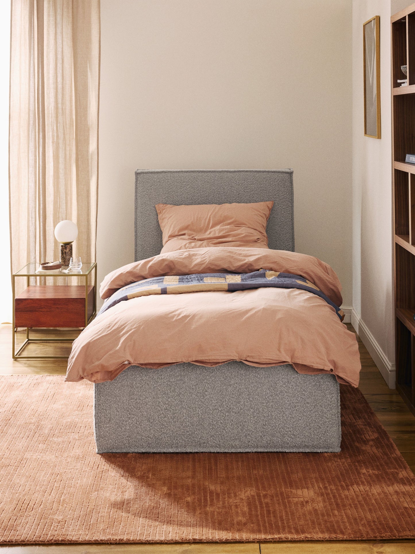Draggery Dream Single Bed Frame in Bouclé