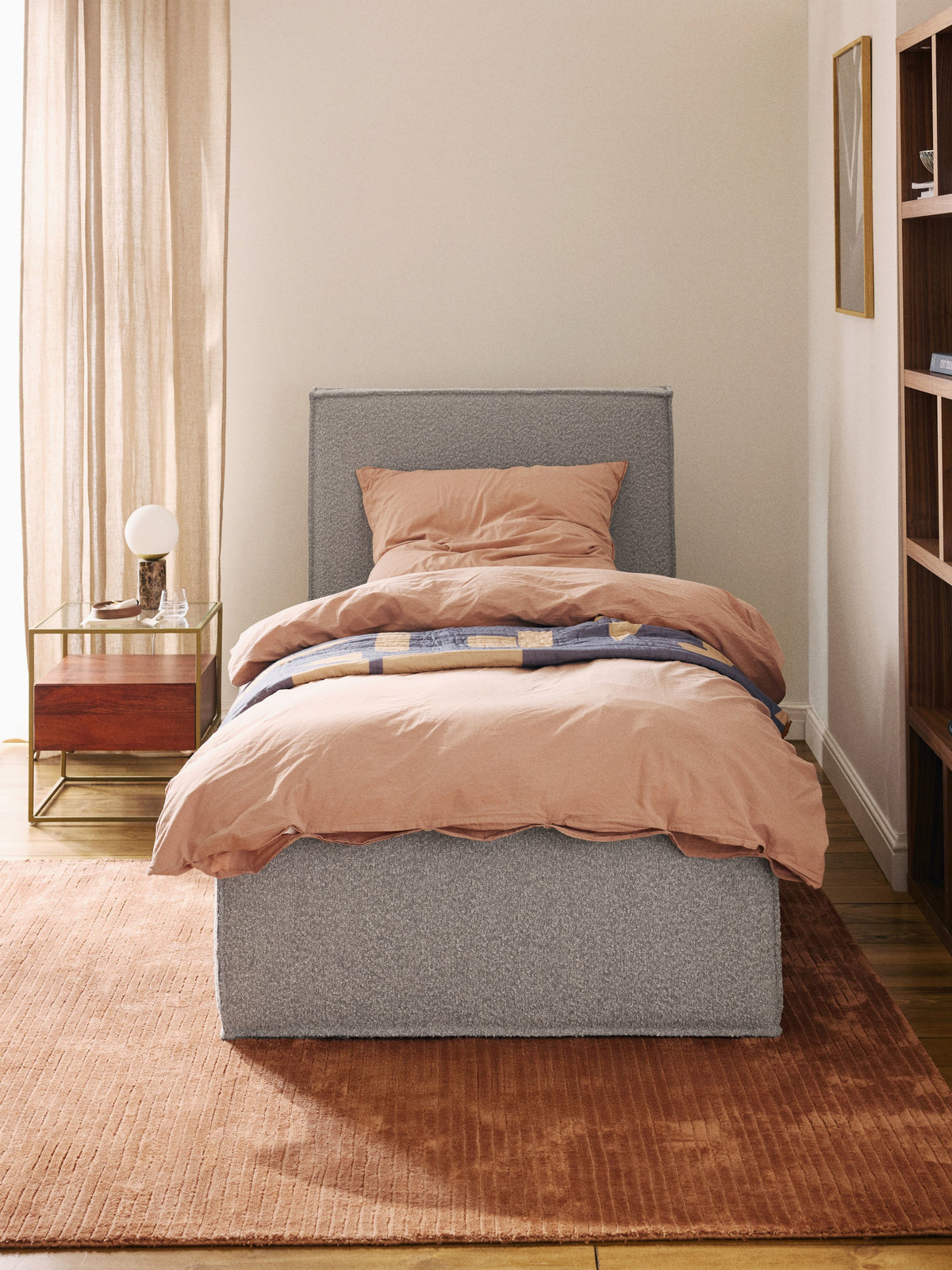 Draggery Dream Single Bed Frame in Bouclé