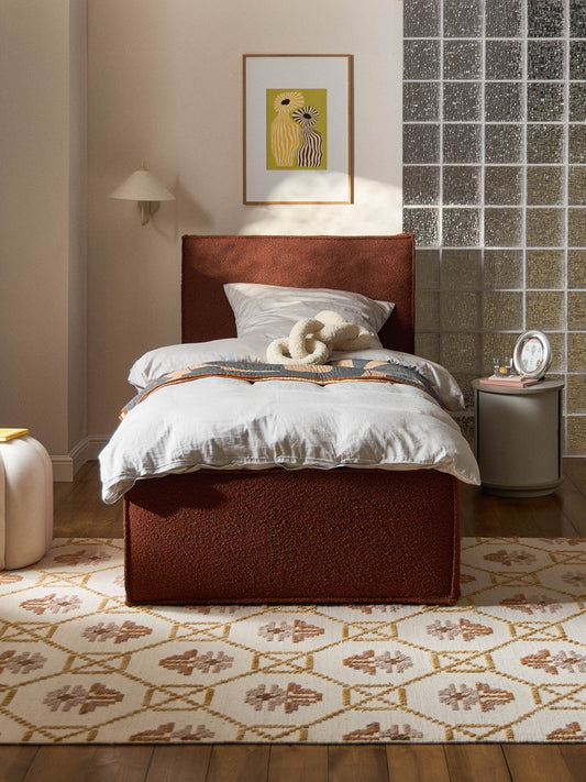Draggery Dream Single Bed Frame in Bouclé