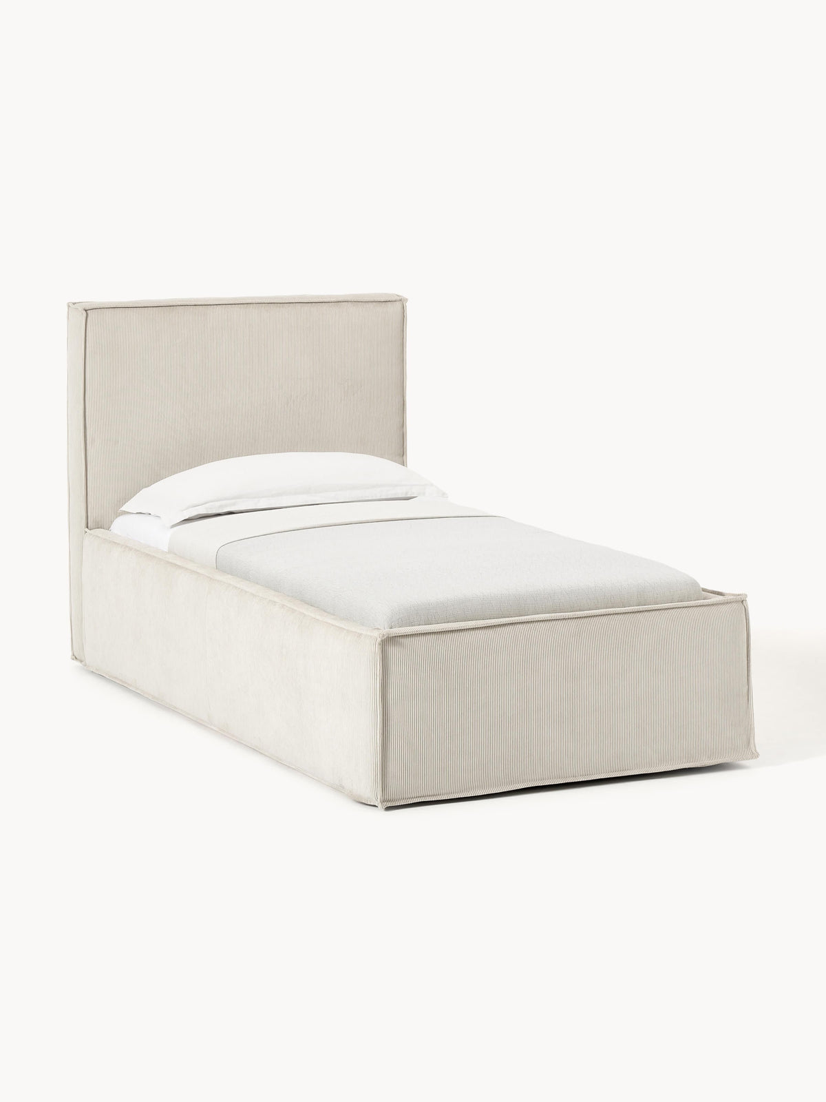 Draggery Dream Single Bed in Corduroy with Storage