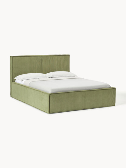Draggery Dream Upholstered Bed with Storage, Corduroy