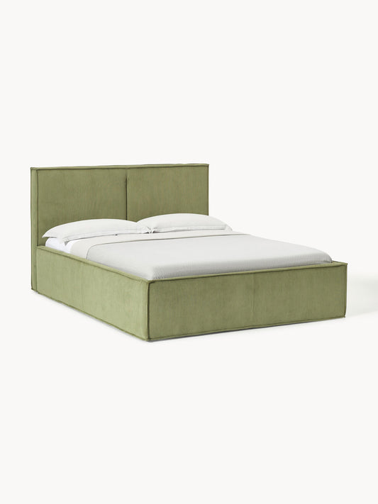 Draggery Dream Upholstered Bed with Storage, Corduroy
