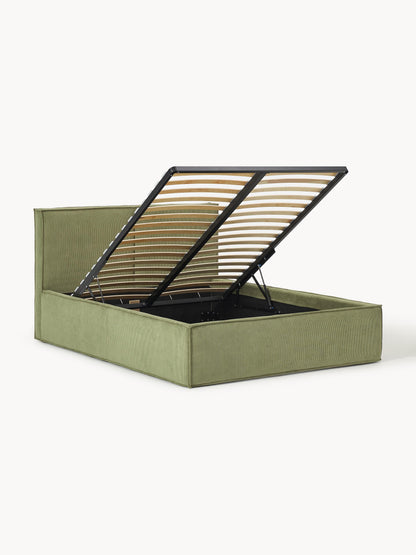 Draggery Dream Upholstered Bed with Storage, Corduroy