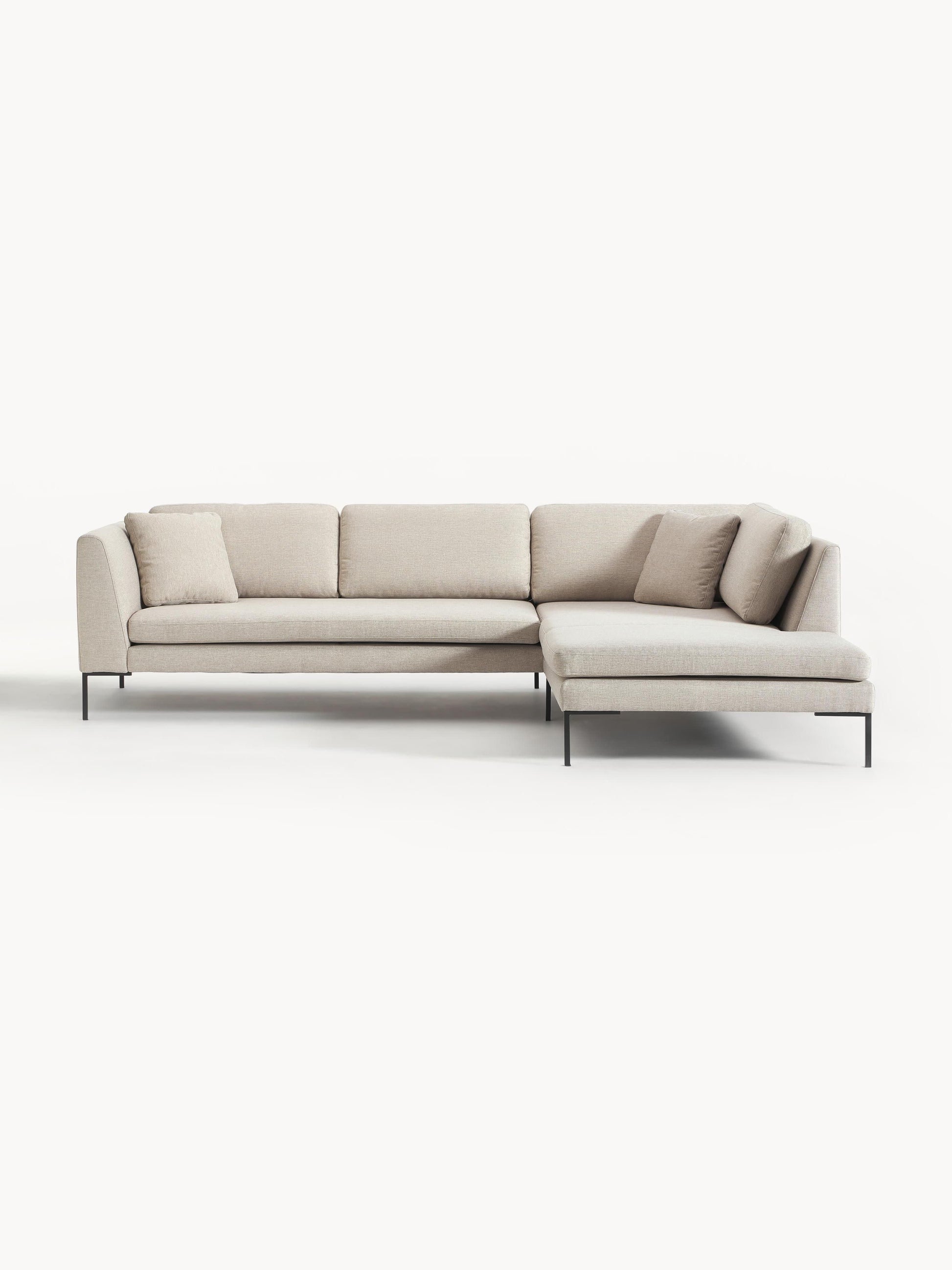 Draggery Emma Corner Sofa: Metal Legs