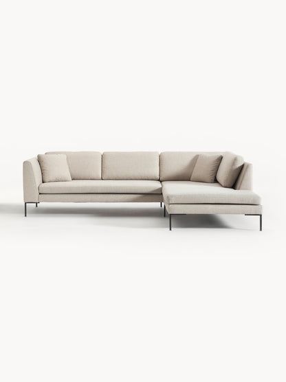 Draggery Emma Corner Sofa: Metal Legs