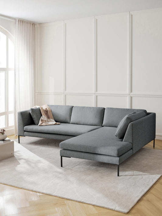 Draggery Emma Corner Sofa: Metal Legs