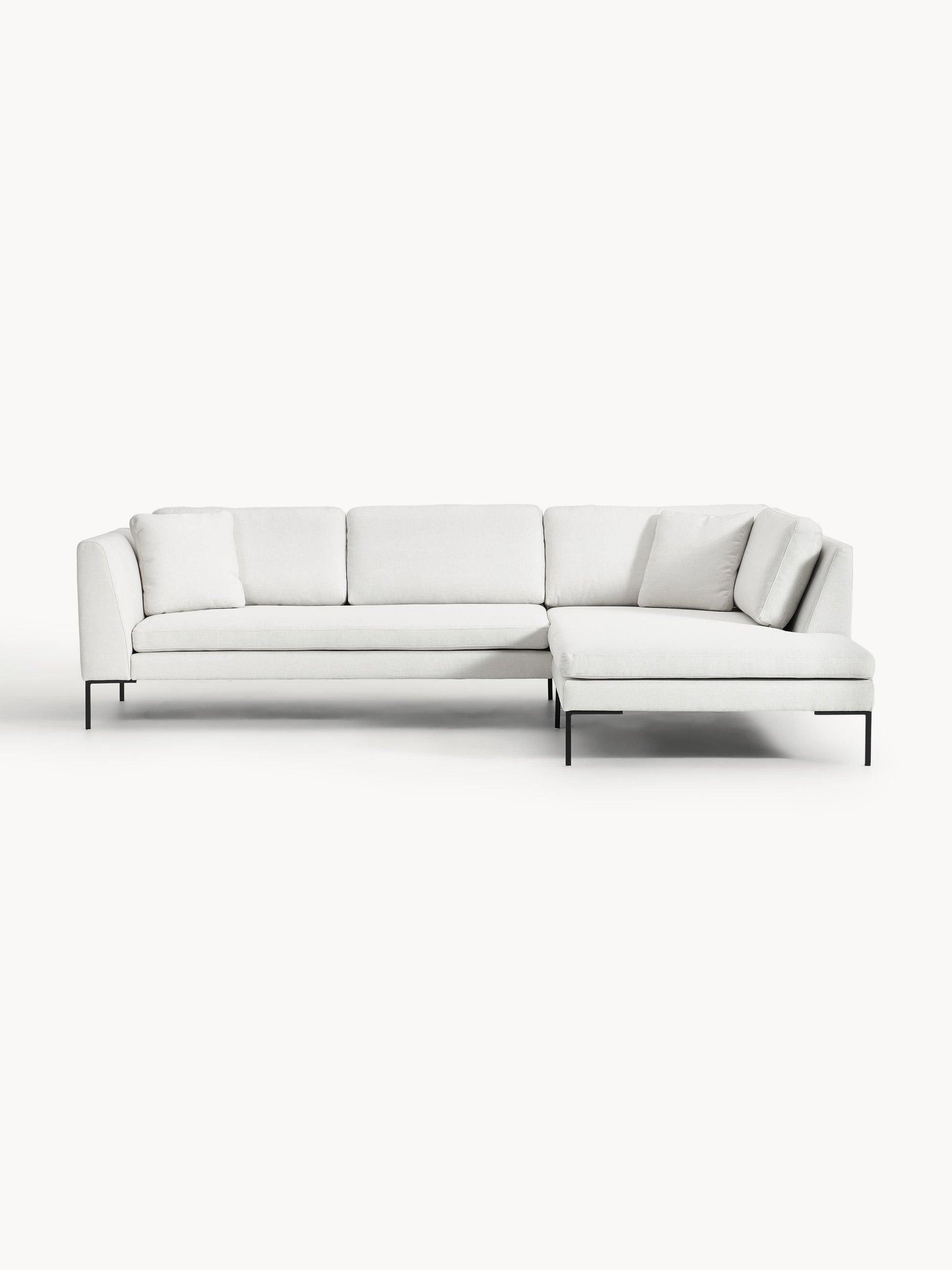 Draggery Emma Corner Sofa: Metal Legs
