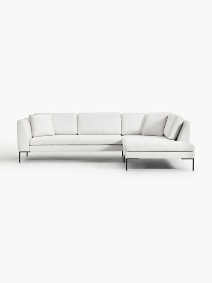 Draggery Emma Corner Sofa: Metal Legs