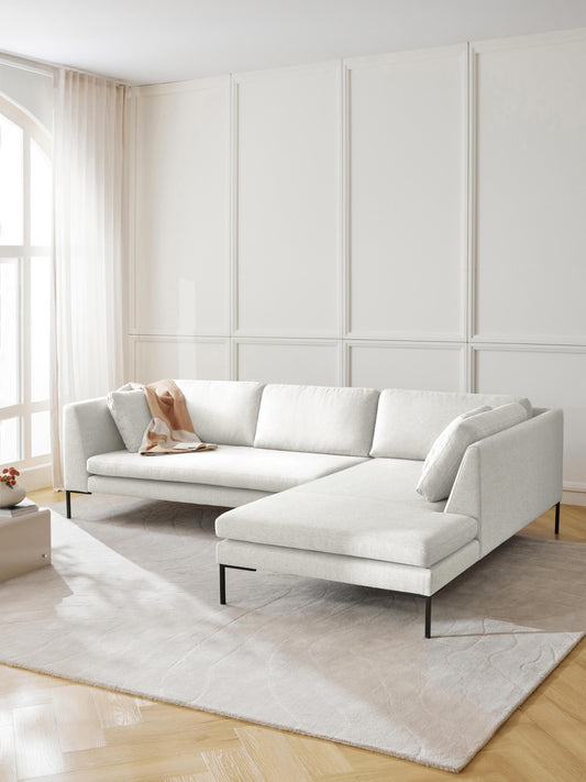 Draggery Emma Corner Sofa: Metal Legs