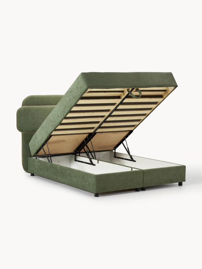 Draggery Enrica Box Spring Bed Frame with Storage