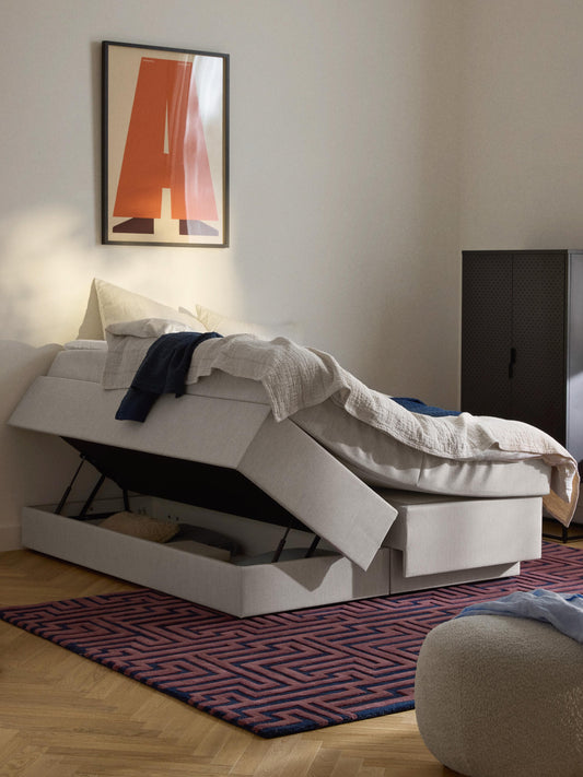 Draggery Enya Box Spring Bed Frame with Storage