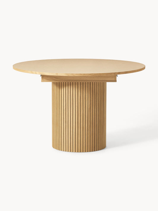 Draggery Filo Dining Table, Extendable with Grooved Texture, 120 - 160 x 75 cm