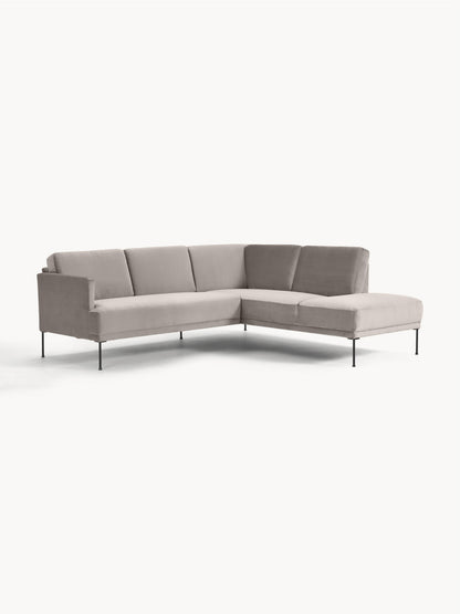 Draggery Fluente Corner Sofa with Velvet Cover