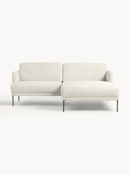 Draggery Fluente Small Corner Sofa with Teddy Fabric Cover