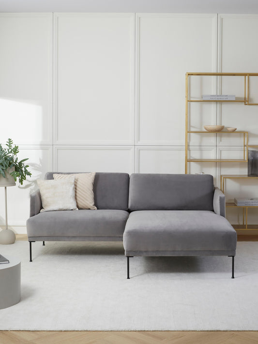 Draggery Fluente Small Corner Sofa with Velvet Cover