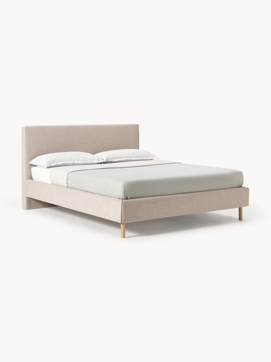 Draggery Giulia Upholstered Bed Frame with Wooden Feet