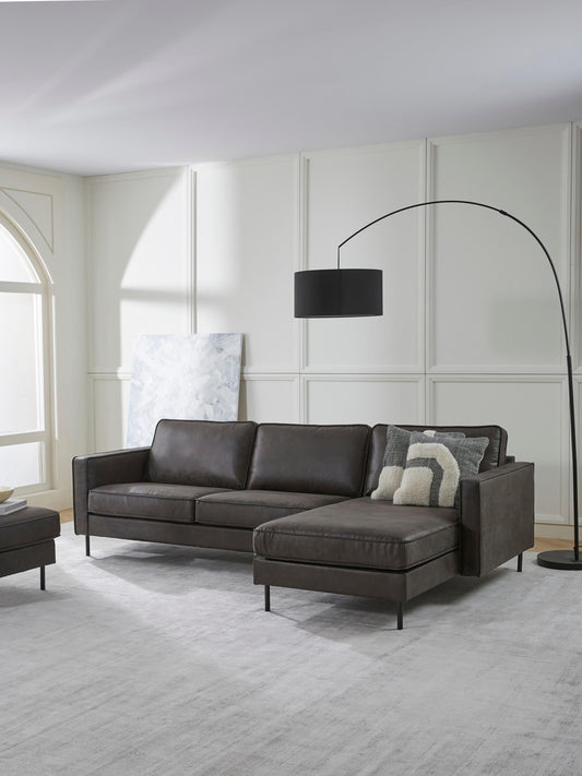 Draggery Hunter Corner Sofa with Leather Cover, 3-Seater